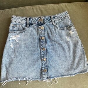 Zara Light Blue Denim Skirt